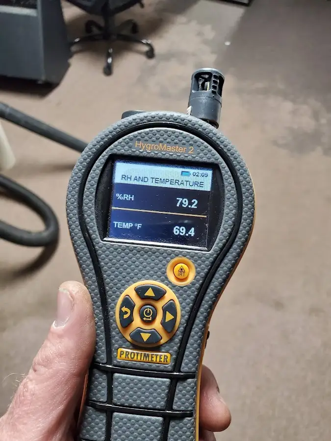 Moisture meter humidity assessment for Fire & Smoke Damage Restoration in Beach Park